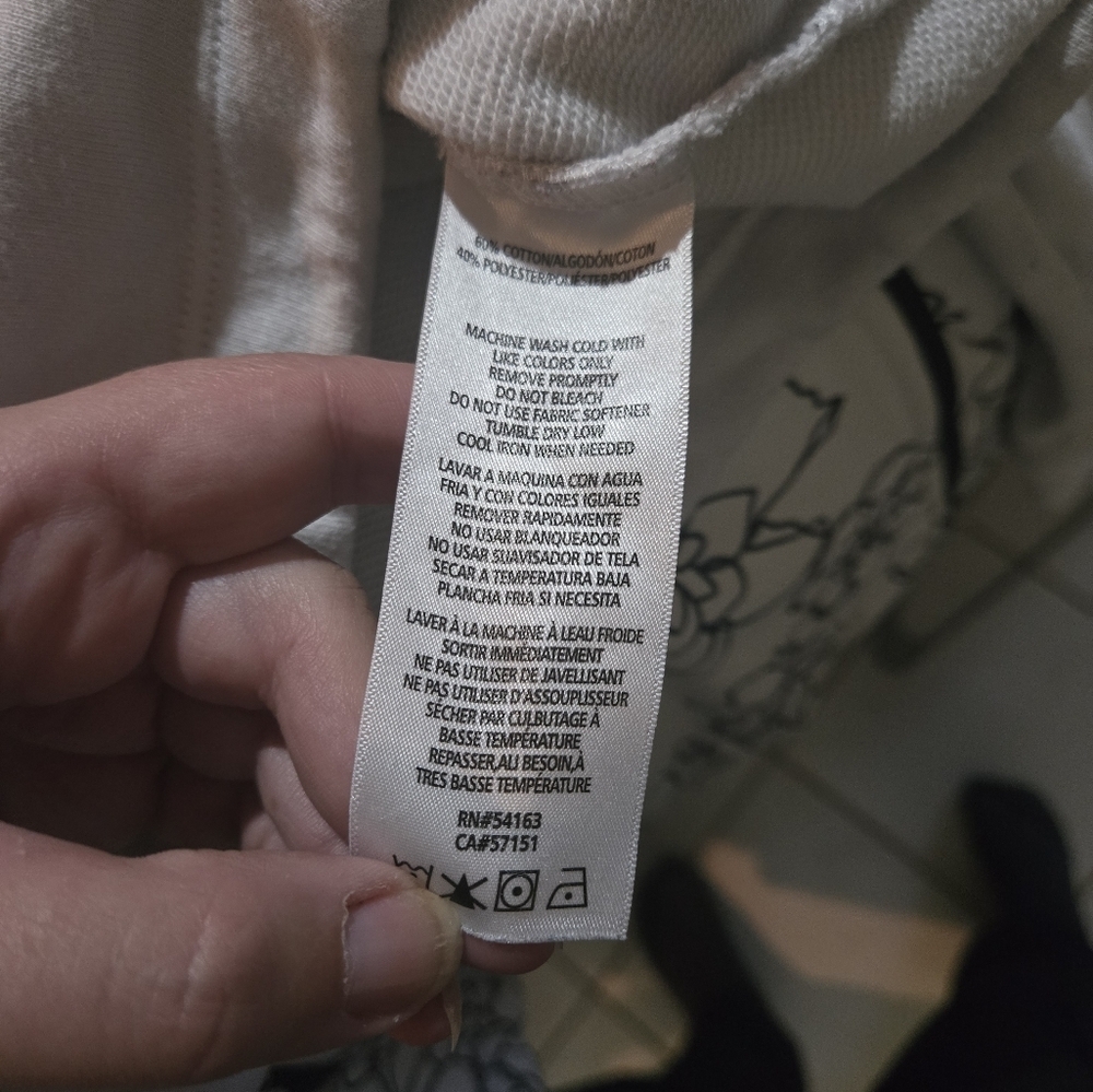 Calvin Klein Performance V Neck Cropped Sweatshirt Cinched Waist Lg Short Hoodie - Picture 13 of 15